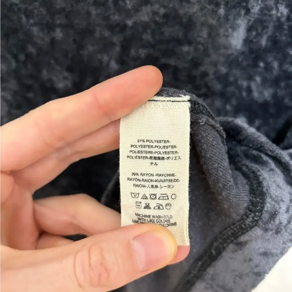 We the Free Crushed Velvet Sweatshirt in Gray - Size XS